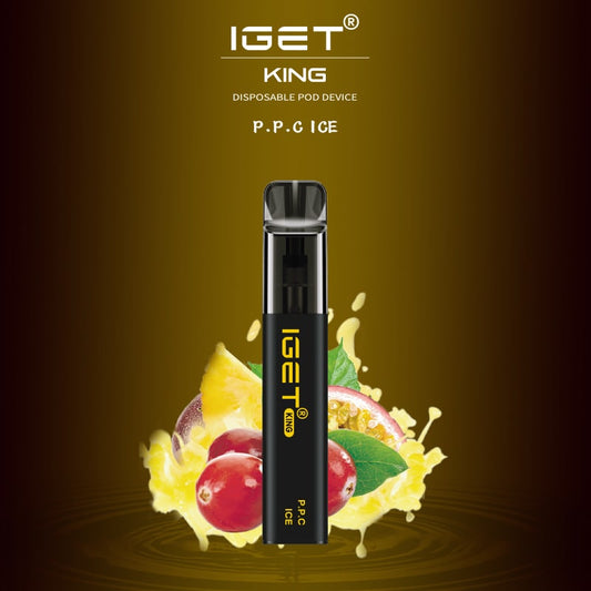 IGET King Vape - Passion Fruit Pineapple Cranberry Ice (PPC) (2600 Puffs)