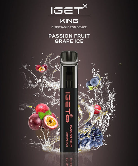 IGET King Vape - Passion Fruit Grape Ice (2600 Puffs)